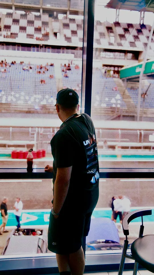 Shooting at the race track